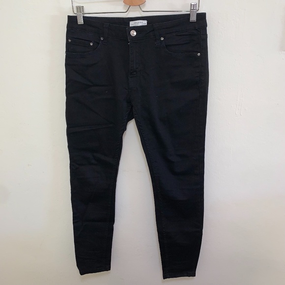 Zara ZW Premium High Waist Revolve Black Skinny Jeans, Size 8 - Picture 1 of 5